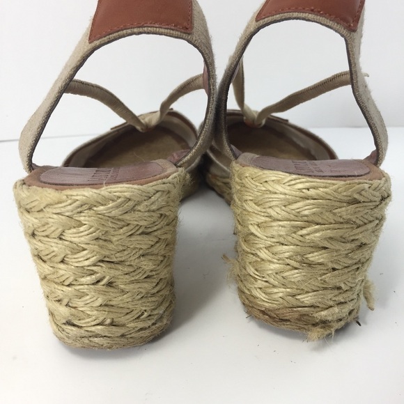 Ralph Lauren Cala Sz 10B Canvas Platform Wedges - Picture 4 of 8
